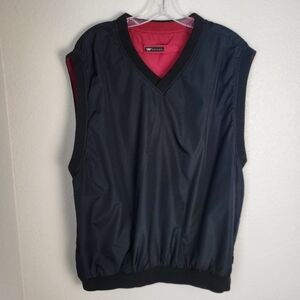 Wedge Reversible Black Red Golf Vest Men's Size Not Listed